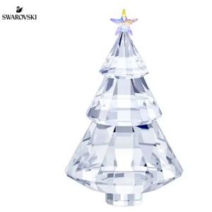 NIB Swarovski Christmas Tree Topped With AB Star Crystal Clear Figurine #5286388